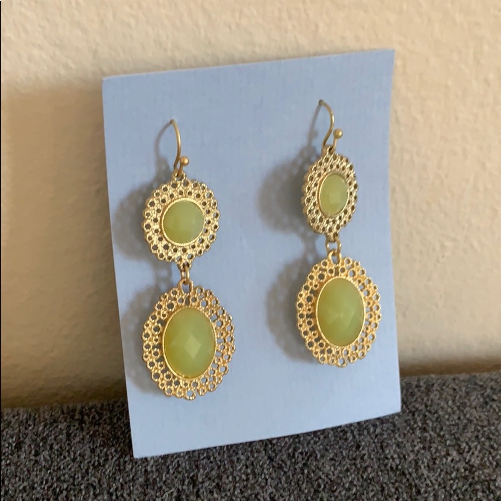 5/$25 NEW Trendy YELLOW statement earrings